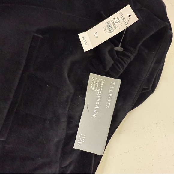 Talbots Hampshire Ankle Pants – Black Velvet – Size 22W – NWT - Picture 5 of 6